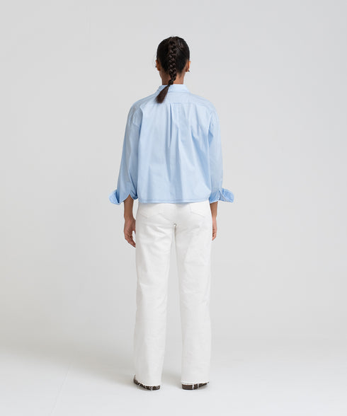 Women's Raw Edge Cropped Shirt